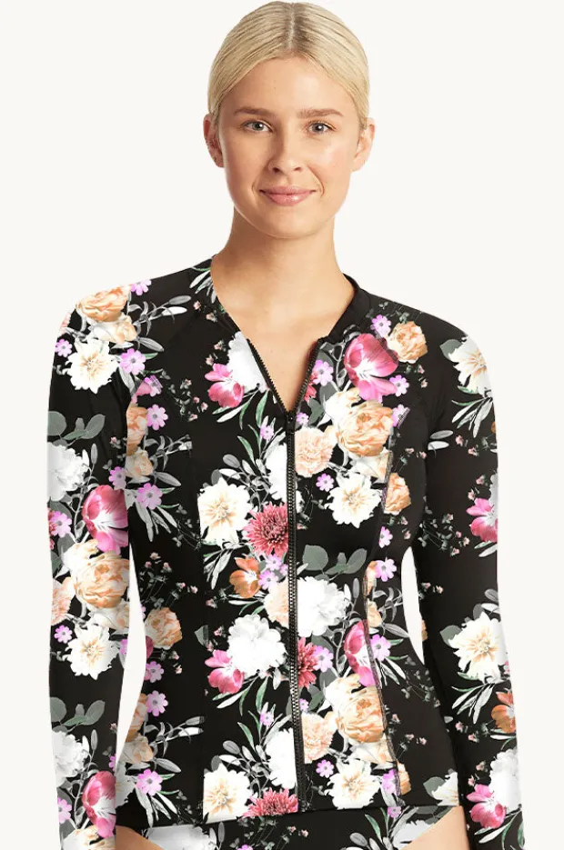 Rashies & Sunsuits|Sea Level Belle Long Sleeve Suntop Black