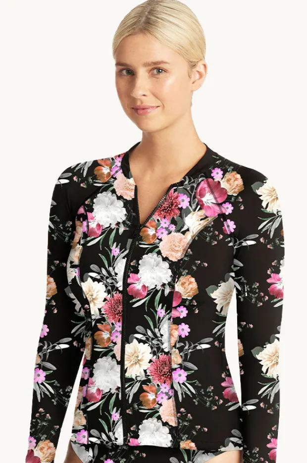 Rashies & Sunsuits|Sea Level Belle Long Sleeve Suntop Black