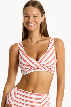 Bikini Tops|Sea Level Biarritz Cross Front Bra Flame