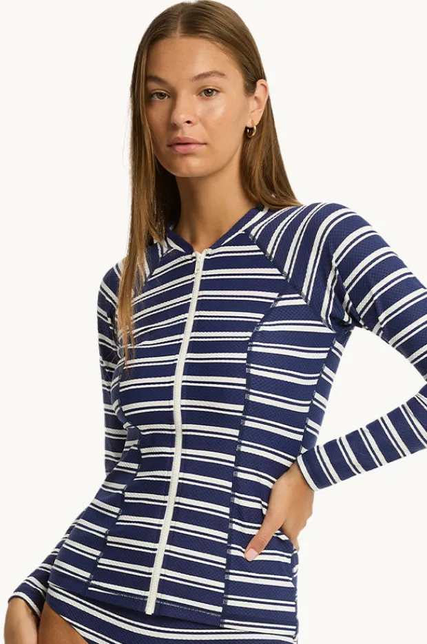 Rashies & Sunsuits|Sea Level Biarritz Long Sleeve Suntop French navy