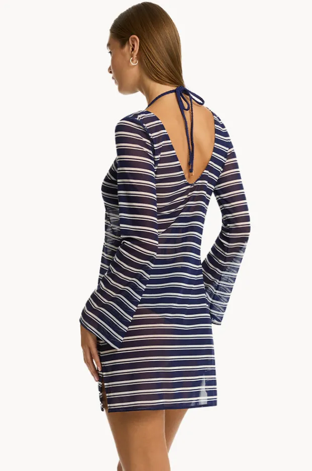 Overswim|Sea Level Biarritz Mesh Short Dress French navy