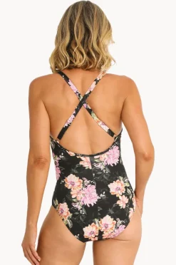 One Pieces|Jantzen Bloom High Neck One Piece BLACK