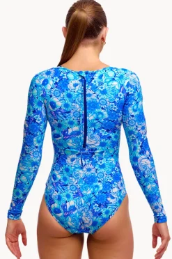 Rashies & Sunsuits|Funkita Bloom Shakalaka Love Cover Sunsuit Blue