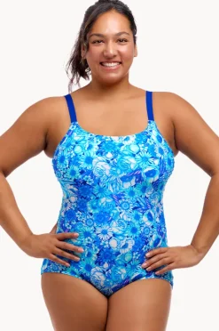 One Pieces|Funkita Bloom Shakalaka Scoop Neck One Piece Blue