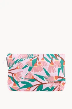 Travel|Bags|Annabel Trends Blossom Branches Large Linen Cosmetic Bag Pink/Green