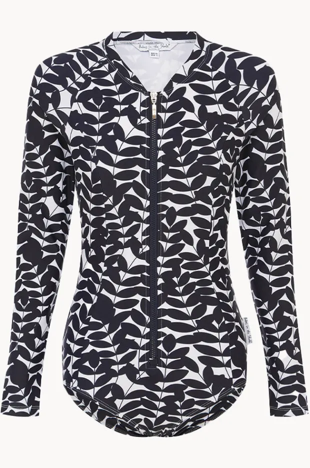 Rashies & Sunsuits|Babes In The Shade Blue Acacia Sunsuit Navy/White