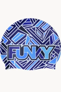 Swim Caps|Funky Trunks Bits Swim Cap Blue