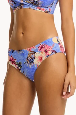 Bottoms|Sea Level Blue Hawaii Mid Bikini Pant Iris