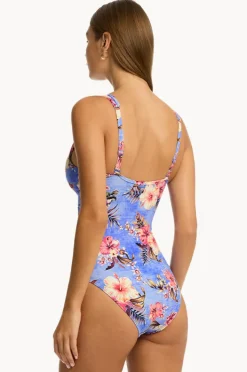 One Pieces|Sea Level Blue Hawaii Spliced One Piece Iris