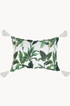 Beach Pillows|Good Vibes Botanical Beach Pillow Green