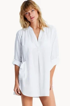 Overswim|Seafolly Boyfriend Beach Shirt White