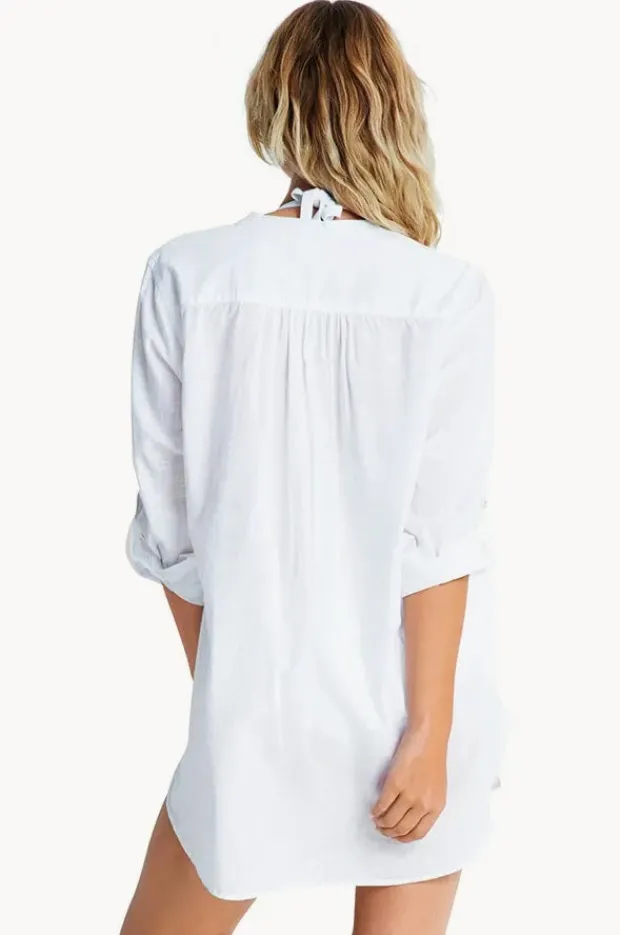 Overswim|Seafolly Boyfriend Beach Shirt White