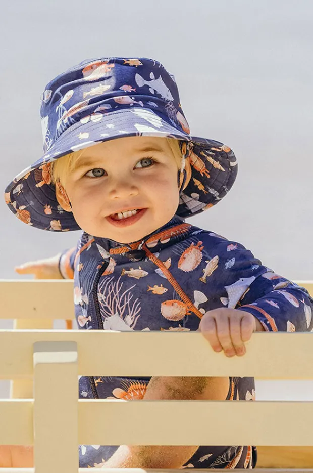 Hats|Minihaha Boys Aiden Swim Hat Navy