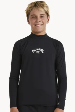 Rashies|Billabong Boys All Day Arch Long Sleeve Suntop Black