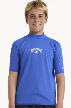 Rashies|Billabong Boys All Day Arch Short Sleeve Suntop Cobalt