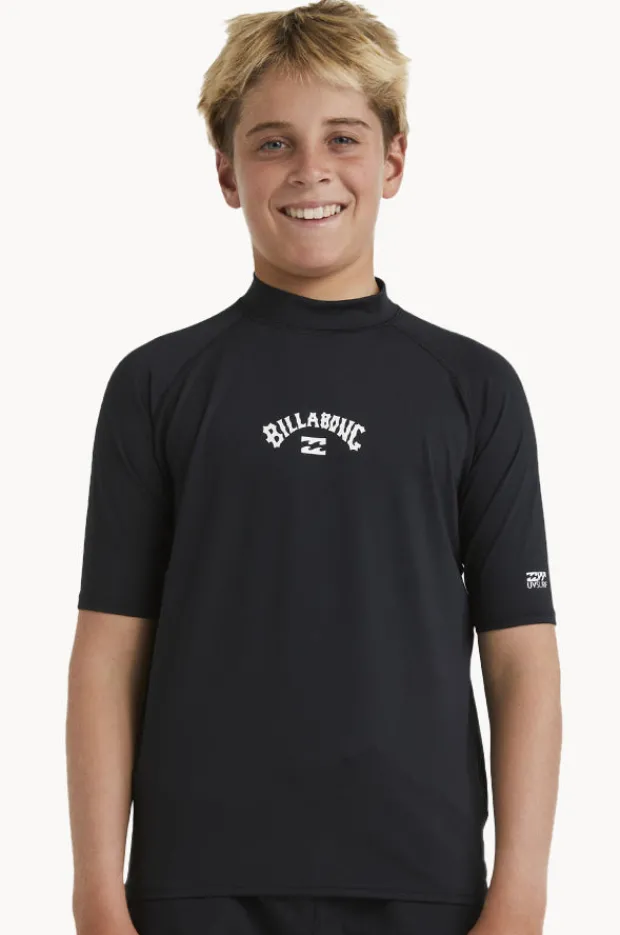 Rashies|Billabong Boys All Day Arch Short Sleeve Suntop Black