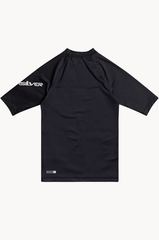 Rashies|Quiksilver Boys All Time Short Sleeve Rashie Black