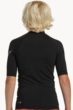 Rashies|Quiksilver Boys All Time Short Sleeve Rashie Black