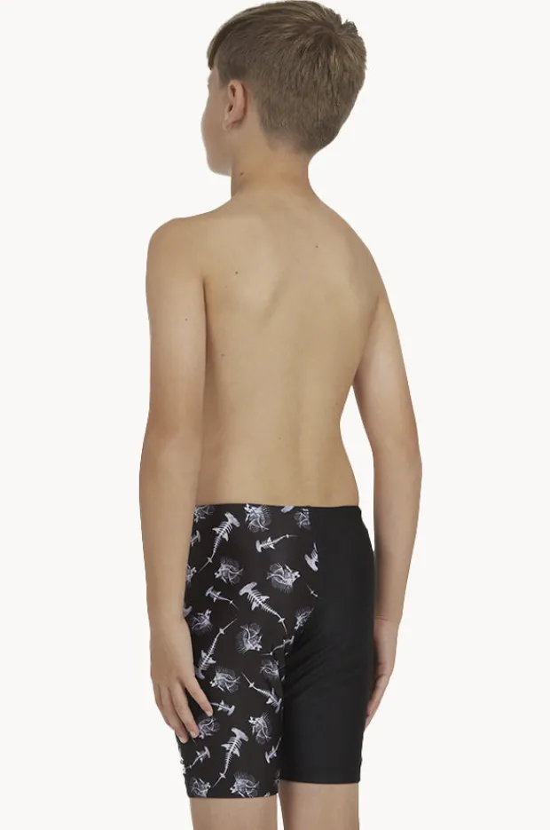 Jammers|Zoggs Boys Aquaray Mid Jammer Black/White