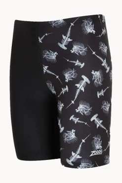 Jammers|Zoggs Boys Aquaray Mid Jammer Black/White