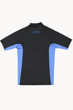 Rashies|Billabong Boys Arch Short Sleeve Suntop Black/Blue