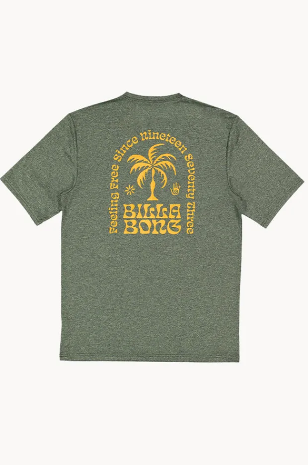 Rashies|Billabong Boys Big Wave Shazza Short Sleeve Suntop Military