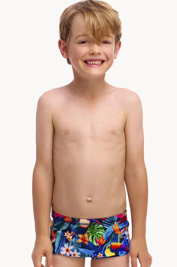 Trunks|Swimwear|Funky Trunks Boys Birdie Wordie Trunk Navy/multi