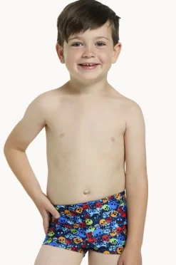 Trunks|Zoggs Boys Bonz Hip Racer Trunk Navy/multi