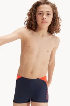 Trunks|Speedo Boys Boom Splice Aquashort Navy/Orange