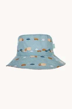 Hats|Acorn Boys Cars Bucket Hat Blue