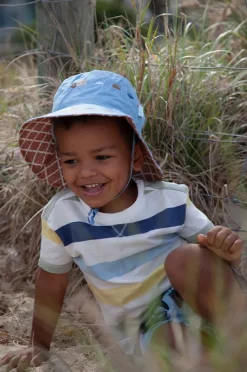 Hats|Acorn Boys Cars Bucket Hat Blue