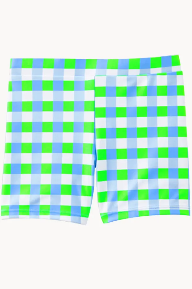 Trunks|Milky Boys Check Swim Short Green/blue