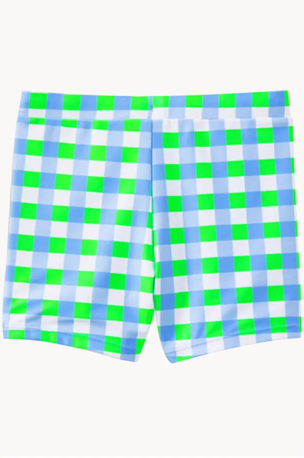 Trunks|Milky Boys Check Swim Short Green/blue