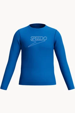 Rashies|Speedo Boys Classic Logo Long Sleeve Suntop Sea