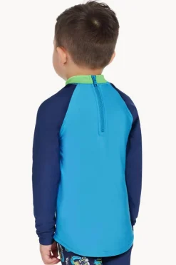 Rashies & Sunsuits|Zoggs Boys Crocodile Long Sleeve Suntop NAVY/BLUE