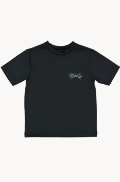 Rashies & Sunsuits|Billabong Boys Cross Board Short Sleeve Suntop BLACK