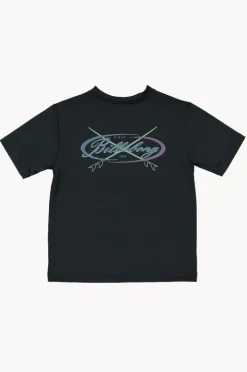 Rashies & Sunsuits|Billabong Boys Cross Board Short Sleeve Suntop BLACK