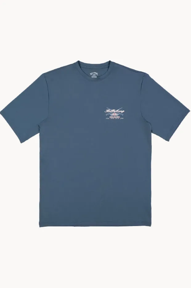 Rashies|Billabong Boys Crossboards Short Sleeve Suntop Teal