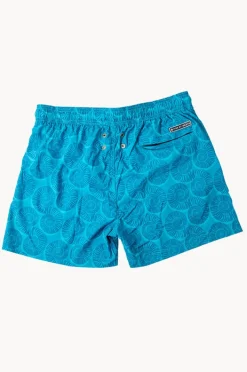 Boardshorts|Pier St. Barth Boys Curly Swim Short Turquoise