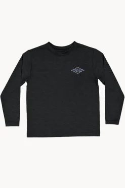 Rashies & Sunsuits|Billabong Boys Diamond Shoreline Long Sleeve Suntop BLACK