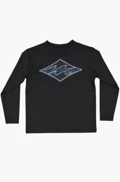Rashies & Sunsuits|Billabong Boys Diamond Shoreline Long Sleeve Suntop BLACK