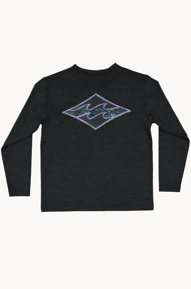 Rashies & Sunsuits|Billabong Boys Diamond Shoreline Long Sleeve Suntop BLACK