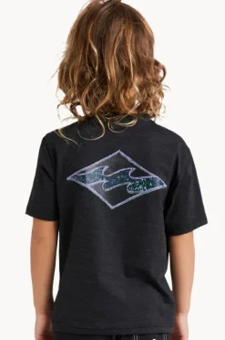 Rashies & Sunsuits|Billabong Boys Diamond Shoreline Short Sleeve Suntop BLACK