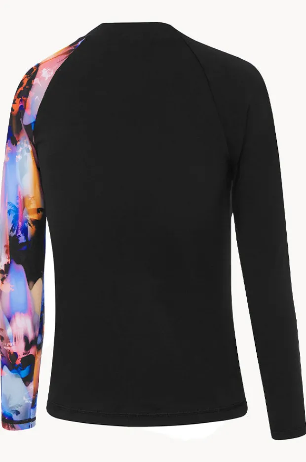 Rashies|Speedo Boys Digi Long Sleeve Suntop Black/red