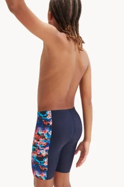 Jammers|Jammers|Speedo Boys Digital Printed Panel Jammer Navy/multi