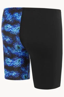 Jammers|Speedo Boys Digital V Cut Jammer Black/blue