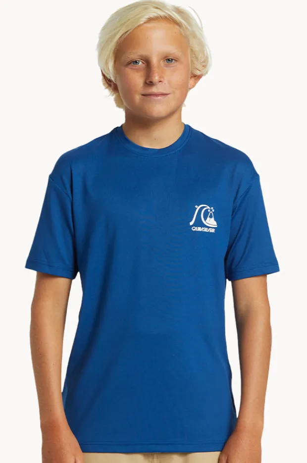 Rashies|Quiksilver Boys DNA Bubble Logo Short Sleeve Suntop Monaco