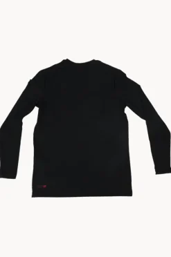 Rashies|Quiksilver Boys DNA Rushed Surf Long Sleeve Suntop BLACK