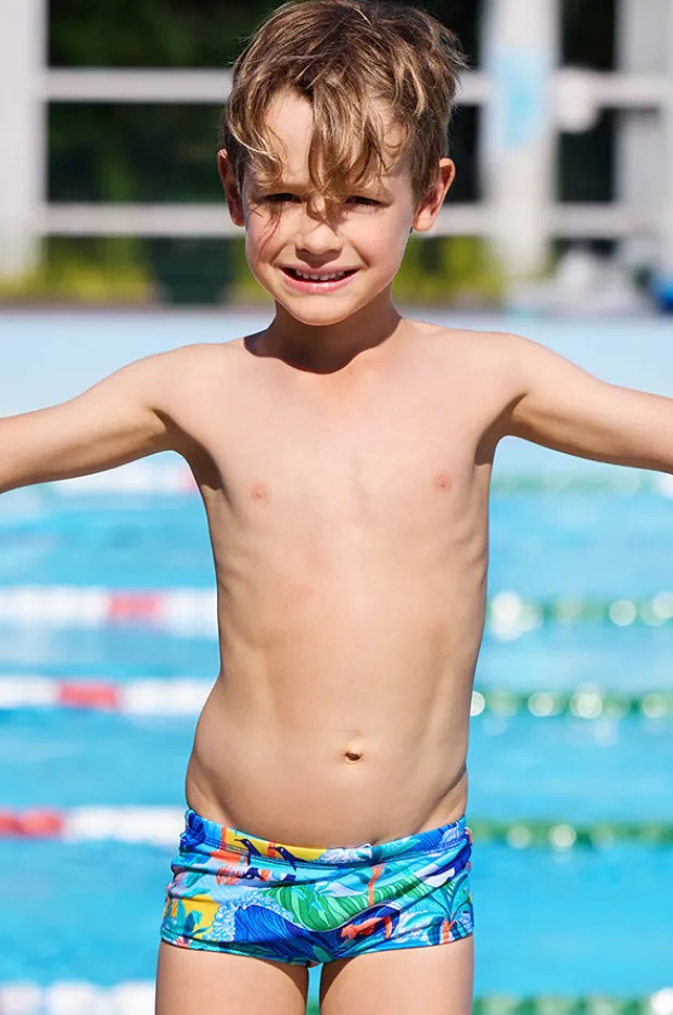 Trunks|Swimwear|Funky Trunks Boys Duuude Trunk Blue/multi