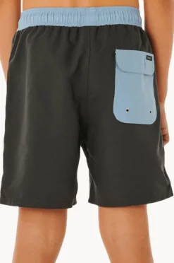 Boardshorts|Rip Curl Boys Eternal Shred Block Volley Boardshort Washed Black